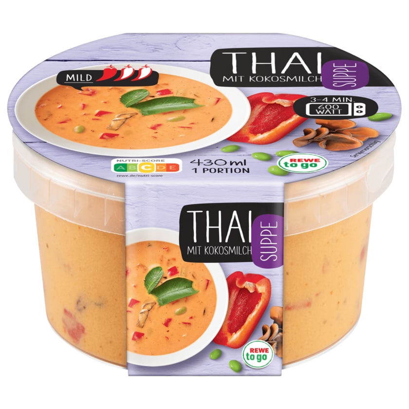 REWE to go Thai Suppe mit Kokosmilch 430ml